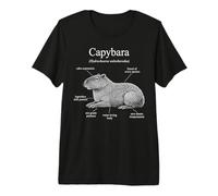 Anatomía De Un Diagrama De Roedor Divertido Capibara Camiseta Premium