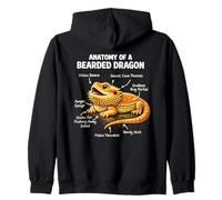 Anatomía De Un Dragón Barbudo Reptil Lagarto Mascota Dueño Sudadera con Capucha