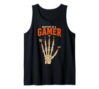 Anatomía De Un Gamer Divertido Retro Gaming Meme Teclado Camiseta sin Mangas
