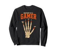 Anatomía De Un Gamer Divertido Retro Gaming Meme Teclado Sudadera