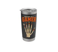 Anatomía De Un Gamer Divertido Retro Gaming Meme Teclado Vaso térmico de acero inoxidable de doble pared