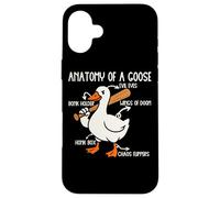 Anatomía De Un Ganso Mal De Ojos Caos Humor Carcasa para iPhone 16 Plus