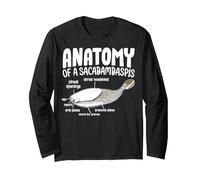 Anatomía de un Meme de pez Sacabambaspis Manga Larga, Unisex para Adultos, Negro, M