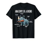 Anatomía De Un Rinoceronte Amante Lindo Rinoceronte Arte Animal Vida Silvestre Camiseta