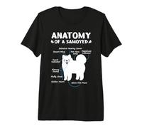 Anatomía de un Samoyedo - Amante de los Perros de Dibujos Animados Divertidos Camiseta Premium