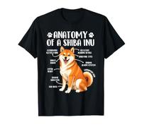 Anatomía De Un Shiba Inu - Perro Japonés Papá Perro Mamá Camiseta