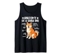 Anatomía De Un Shiba Inu - Perro Japonés Papá Perro Mamá Camiseta sin Mangas