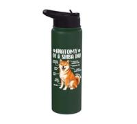 Anatomía De Un Shiba Inu - Perro Japonés Papá Perro Mamá Stainless Steel Insulated Water Bottle