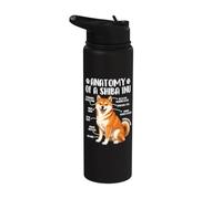 Anatomía De Un Shiba Inu - Perro Japonés Papá Perro Mamá Stainless Steel Insulated Water Bottle