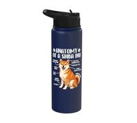 Anatomía De Un Shiba Inu - Perro Japonés Papá Perro Mamá Stainless Steel Insulated Water Bottle