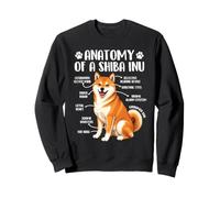 Anatomía De Un Shiba Inu - Perro Japonés Papá Perro Mamá Sudadera