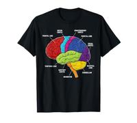 Anatomía del Cerebro Humano Neurociencia etiquetados lóbulos de la Corteza Camiseta