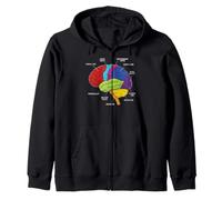 Anatomía del Cerebro Humano Neurociencia etiquetados lóbulos de la Corteza Sudadera con Capucha