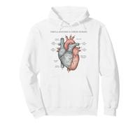 Anatomía del corazón Grabado Vintage Ciencia Cardiovascular Sudadera con Capucha