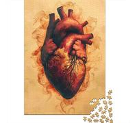 Anatomía del Corazón Puzzle de 1000 Piezas Puzzle para Adultos Papel Night View Puzzle para Toda la Familia Relajación Enfoque 38x26cm/1000pcs