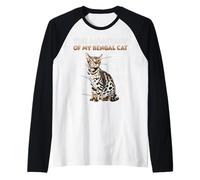 Anatomía del Gato de Bengala T | Refranes Divertidos sobre Camiseta Manga Raglan