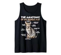 Anatomía del Gato de Bengala T | Refranes Divertidos sobre Camiseta sin Mangas