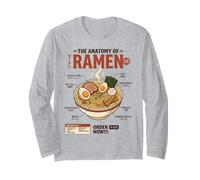 Anatomía del Ramen Comida Japonesa Retro Gastronomía Estética Manga Larga
