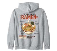 Anatomía del Ramen Comida Japonesa Retro Gastronomía Estética Sudadera con Capucha
