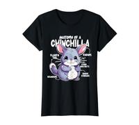 ¡Anatomía Divertida de una Cola floofy Linda de Chinchilla! Camiseta gráfica económica, Mujer, Negro, XL