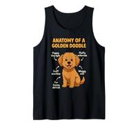 Anatomía: Goldendoodle, Perro, mamá, papá, Golden Doodle, Fluffy Doodle Camiseta sin Mangas