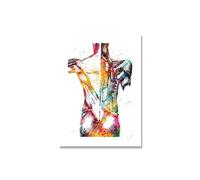 Anatomía humana columna vertebral corazón cerebro cuadro sobre lienzo for pared carteles e impresiones mapa del cuerpo cuadros de educación médica decoración hogar(Picture 1,50x75cm no frame)