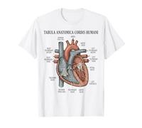 Anatomía Humana Diagrama del corazón Sistema Cardiovascular Camiseta