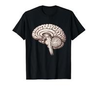 Anatómica Neurología Cerebral Anatomía Humana Estudiante de Medicina Camiseta gráfica económica, Hombre, Negro, S