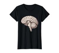 Anatómica Neurología Cerebral Anatomía Humana Estudiante de Medicina Camiseta gráfica económica, Mujer, Negro, XL