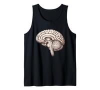 Anatómica Neurología Cerebral Anatomía Humana Estudiante de Medicina Camiseta sin Mangas