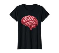 Anatómica Neurología Cerebral Neurociencia Anatomía Humana Medica Camiseta gráfica económica, Mujer, Negro, S
