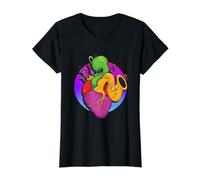 Anatomical Musical Heart Show Your Music Love Women Men Camiseta gráfica económica, Mujer, Negro, M