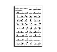 Anatomical Pilates Reformer Chart - Detailed Exercise Poster for Fitness Instructors, Yoga & Pilates Studio Wall Art(Unframed,08x12inch(20x30cm))