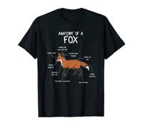 Anatomy Of A Fox - Camiseta divertida de partes del cuerpo Camiseta