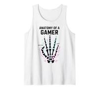 Anatomy of A Gamer Skeleton Hand Funny Gamers Camiseta sin Mangas