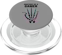 Anatomy of A Gamer Skeleton Hand Funny Gamers PopSockets PopGrip para MagSafe