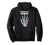 Anatomy of A Gamer Skeleton Hand Funny Gamers Sudadera con Capucha