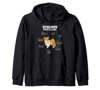 Anatomy Of A Papillon Regalo Divertido Perro Sudadera con Capucha