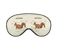 Anatomy of A Squirrel Eye Mask para dormir Blackout Night Blindfold con correa ajustable para hombres, mujeres, viajes, yoga, siesta