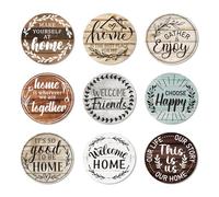 ANATTASOUL 9Pcs Bendiciones Posavasos Madera, Posavasos De Madera, Reutilizables, Redondos, Drink Coasters, Taza para Café, Bar, Cocina, Restaurante