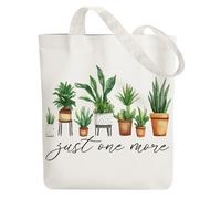 ANATTASOUL Bolsa de Tela Impresa Planta Y Palabras, Tote Bag Tela Mujer,Shopper Algodón 38 * 40cm, Beige Bolsa de Transporte para Mujer, Saco Tote Bag de Lona Regalo con Cierre de Cremallera