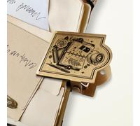 ANATTASOUL Clip de metal para cuaderno de viaje de latón para cuaderno, clips de metal para cuaderno, estilo vintage, 1.8 x 1.6 pulgadas, clips decorativos de latón resistente para libros, papel