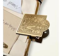 ANATTASOUL Clip para Cuaderno de Viajero de Aleación con Diseño de Hada Y Flores de Estilo Vintage de Metal de Bronce Antiguo para Diarios de Accesorios de Decoración para Lectura