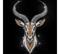 ANATTASOUL Parches Termoadhesivos de Diamantes Antílope Realista Strass Parches para Planchar Camiseta Aplicación de Lentejuelas Termoadhesiva de Transferencia para Bolsos Ropa DIY