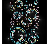 ANATTASOUL Parches Termoadhesivos de Diamantes Burbujas Coloridas Strass Parches para Planchar Camiseta Aplicación de Lentejuelas Termoadhesiva de Transferencia para Bolsos Ropa DIY