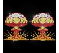 ANATTASOUL Parches Termoadhesivos de Diamantes Explosión en Nube de Hongo Strass Parches para Planchar Camiseta Aplicación de Lentejuelas Termoadhesiva de Transferencia para Bolsos Ropa DIY