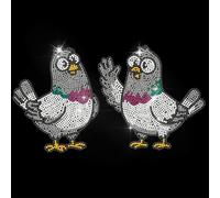 ANATTASOUL Parches Termoadhesivos de Diamantes Palomas Cómicas Strass Parches para Planchar Camiseta Aplicación de Lentejuelas Termoadhesiva de Transferencia para Bolsos Ropa DIY