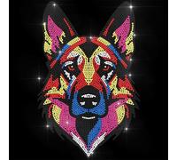 ANATTASOUL Parches Termoadhesivos de Diamantes Perro Colorido Strass Parches para Planchar Camiseta Aplicación de Lentejuelas Termoadhesiva de Transferencia para Bolsos Ropa DIY