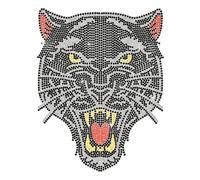 ANATTASOUL Planchado en Strass Hotfix para Planchar Pantera Negra Strass Parches para Planchar Camiseta Cristal Stras Hotfix Parche de Transferencia para Bolsos Ropa DIY Artesanía