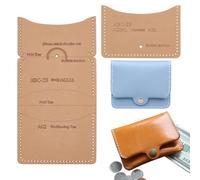 ANATTASOUL Plantillas de acrílico transparente con patrón de cartera para tarjetero, plantillas transparentes para cartera, plantillas de acrílico para hacer manualidades